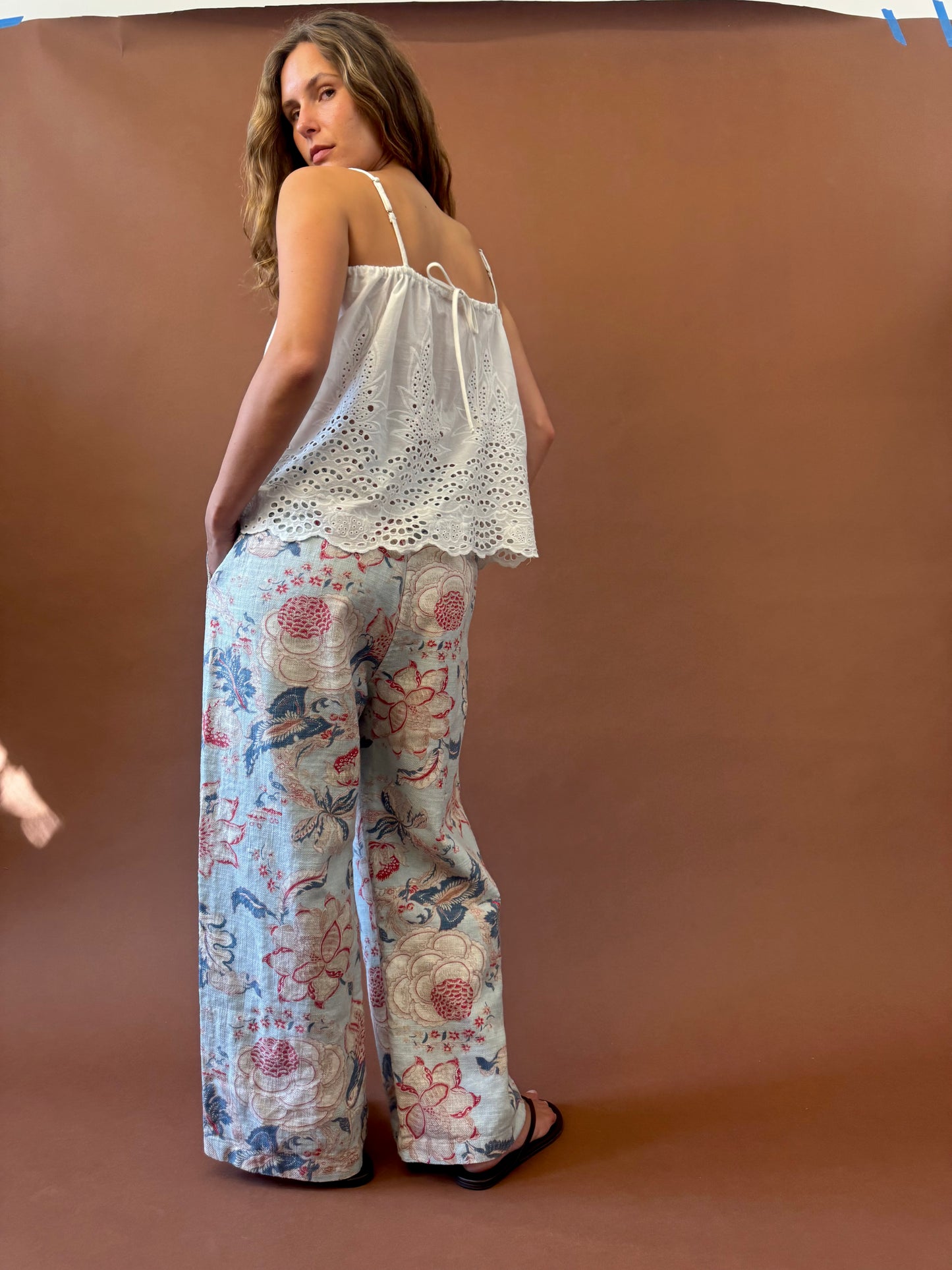 FLORAL COTTON PANT
