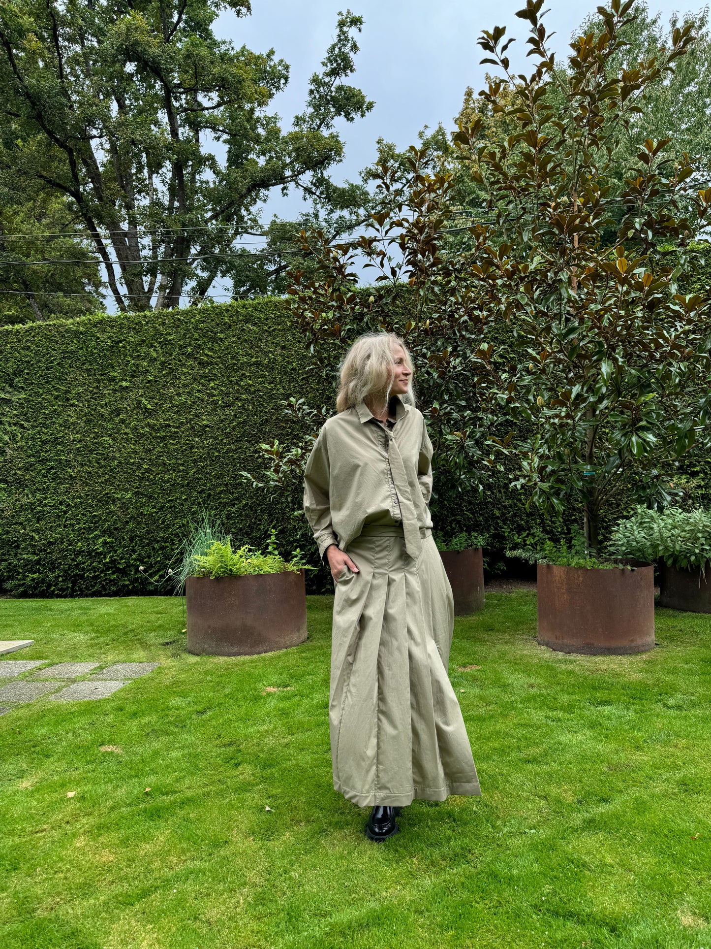 KILT KHAKI WRAP SKIRT