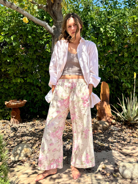 FLORAL COTTON PANT