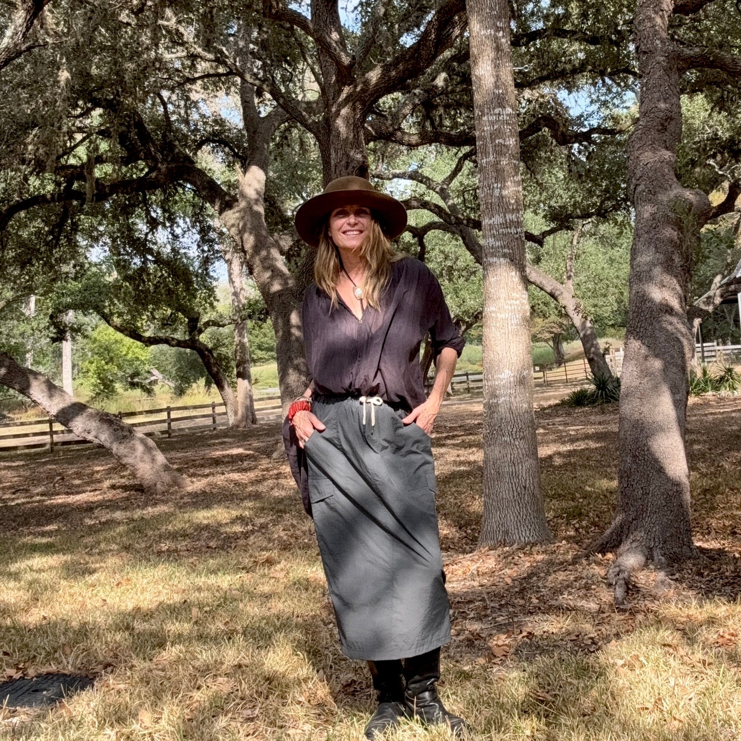 Military skirt slate grey