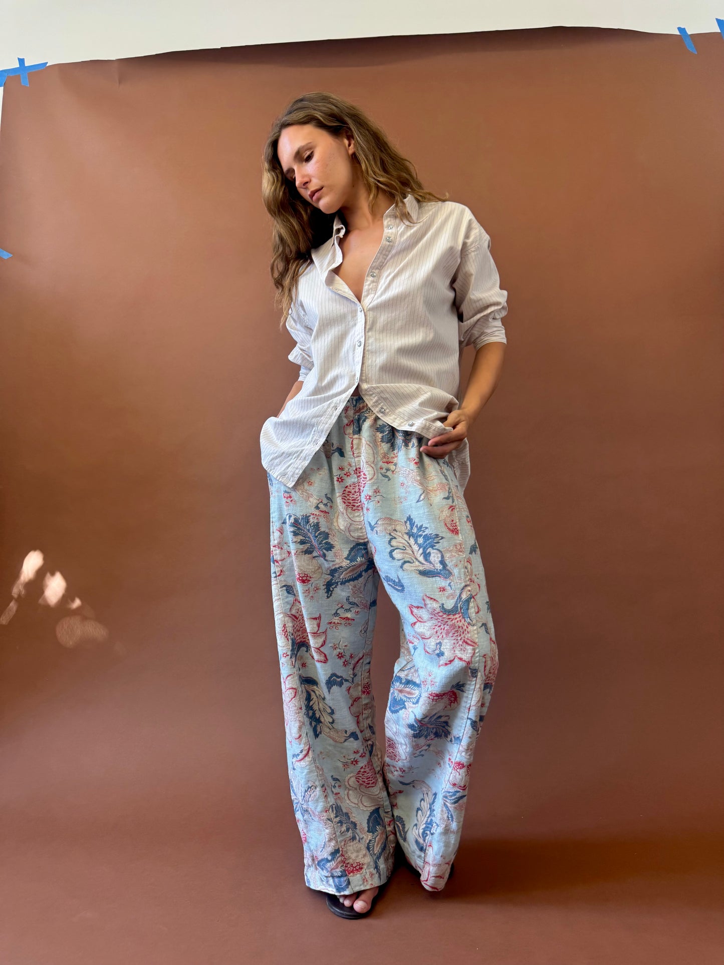 FLORAL COTTON PANT
