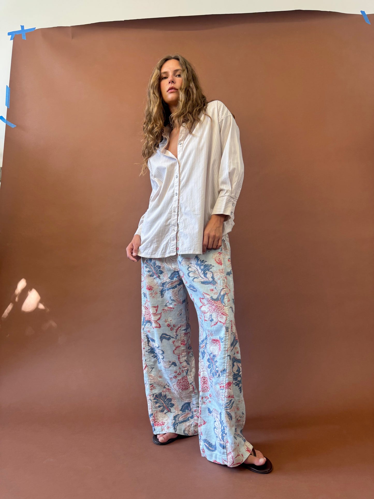 FLORAL COTTON PANT