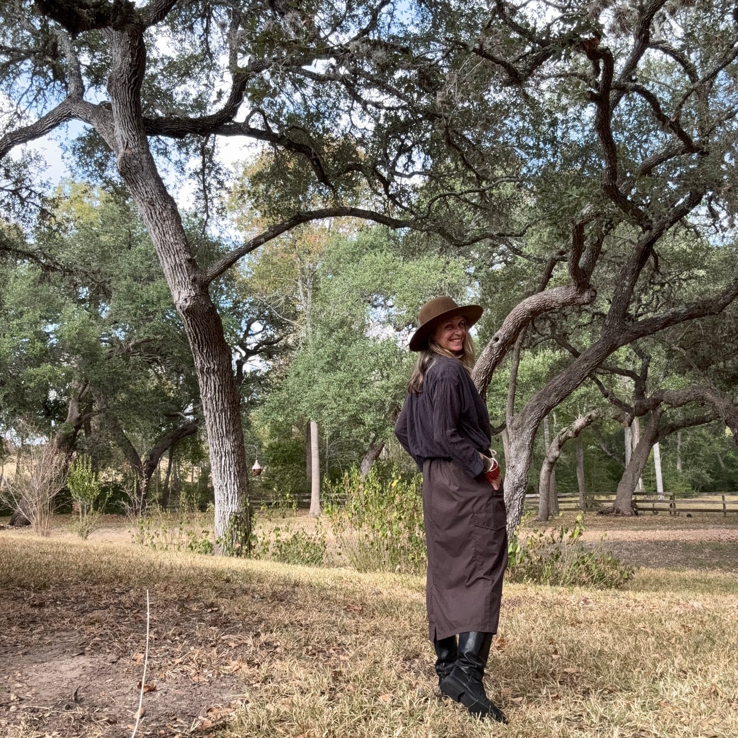 Military skirt brown