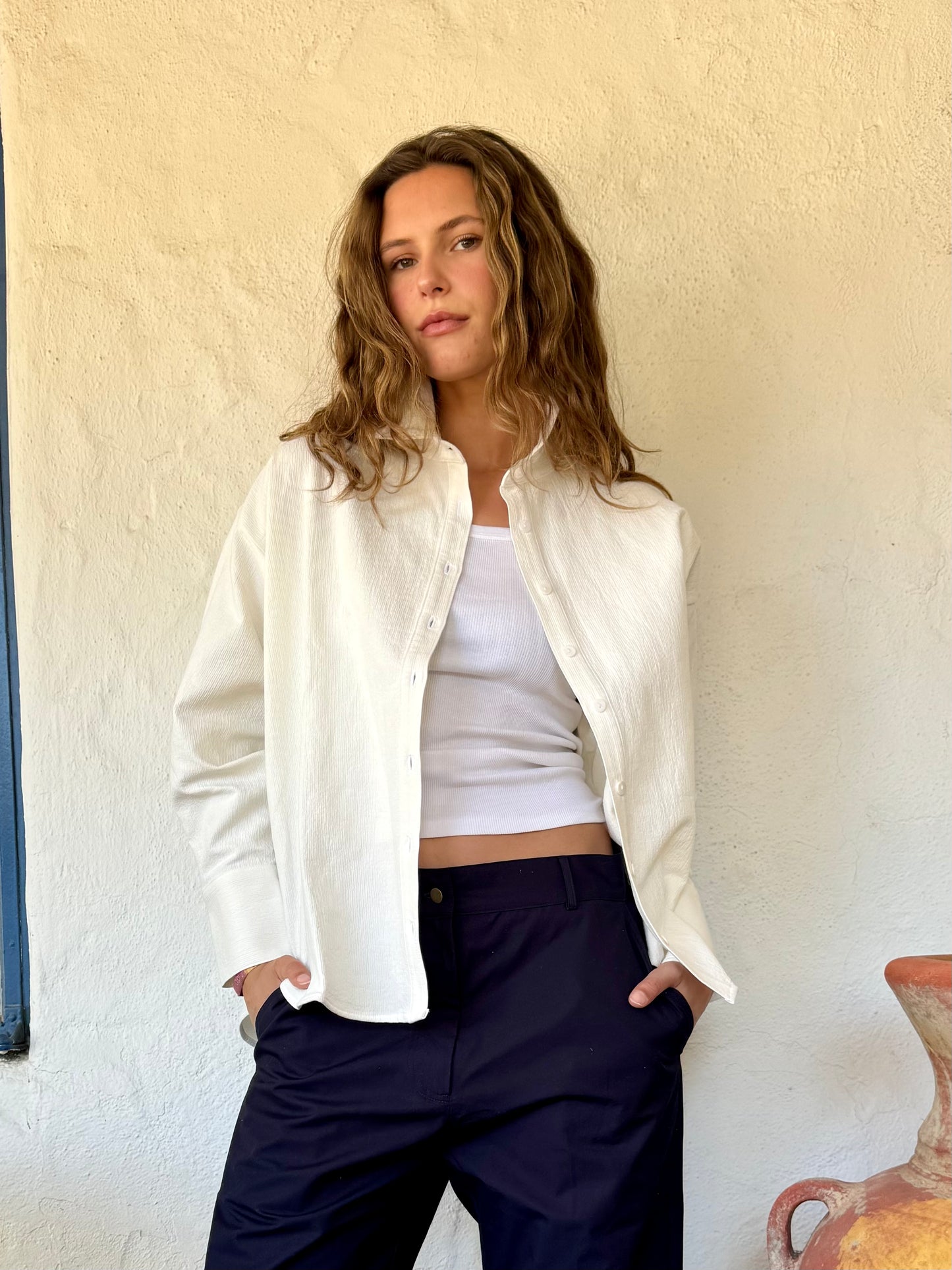 ARTIST SHIRTJACKET EGGSHELL WHITE