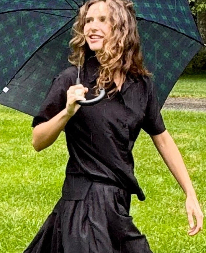 Black Cotton Skirt