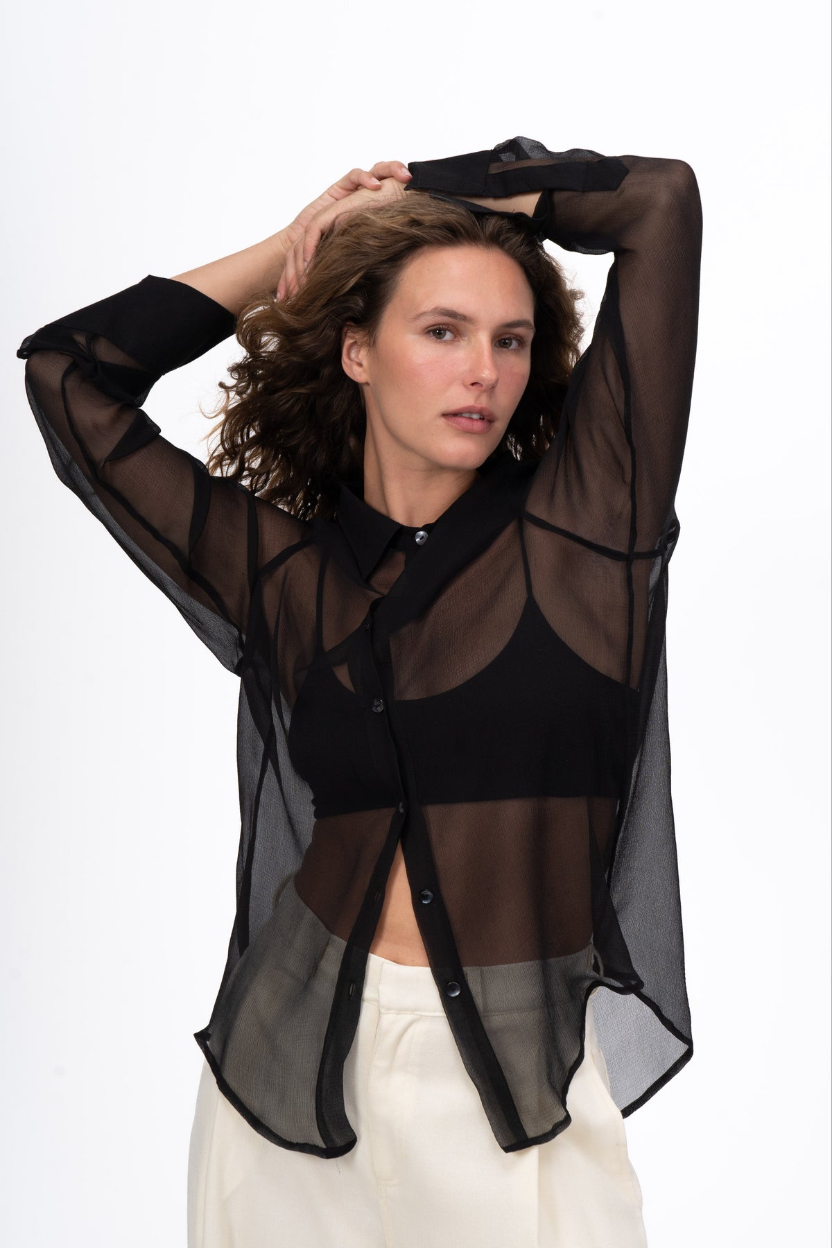 Sheer Black Blouse