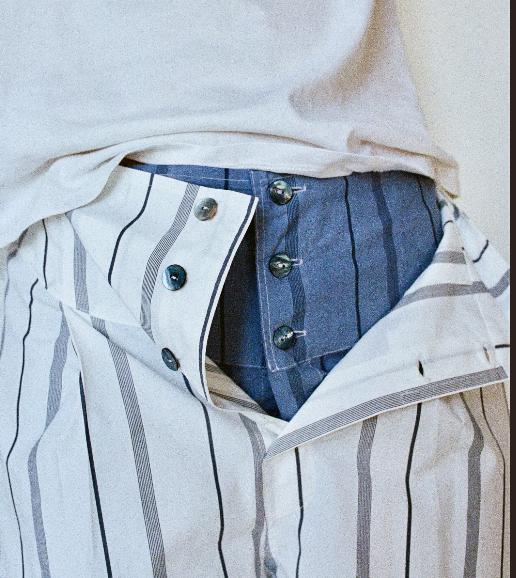 FRENCH BACK BOXERS WHITE STRIPE