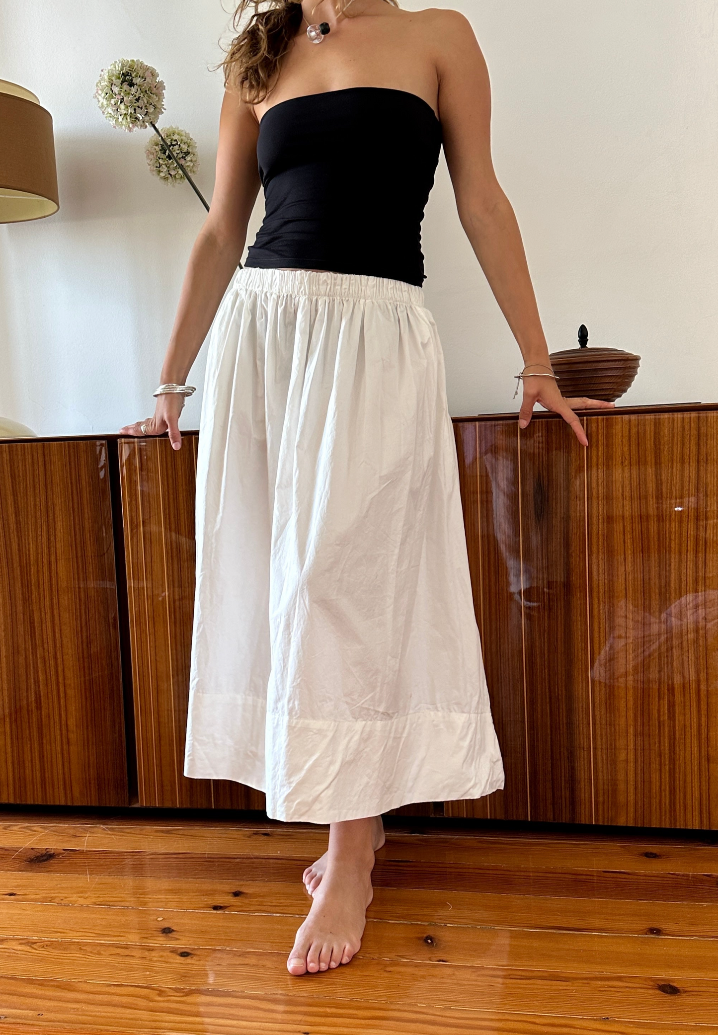 SKIRT WHITE COTTON