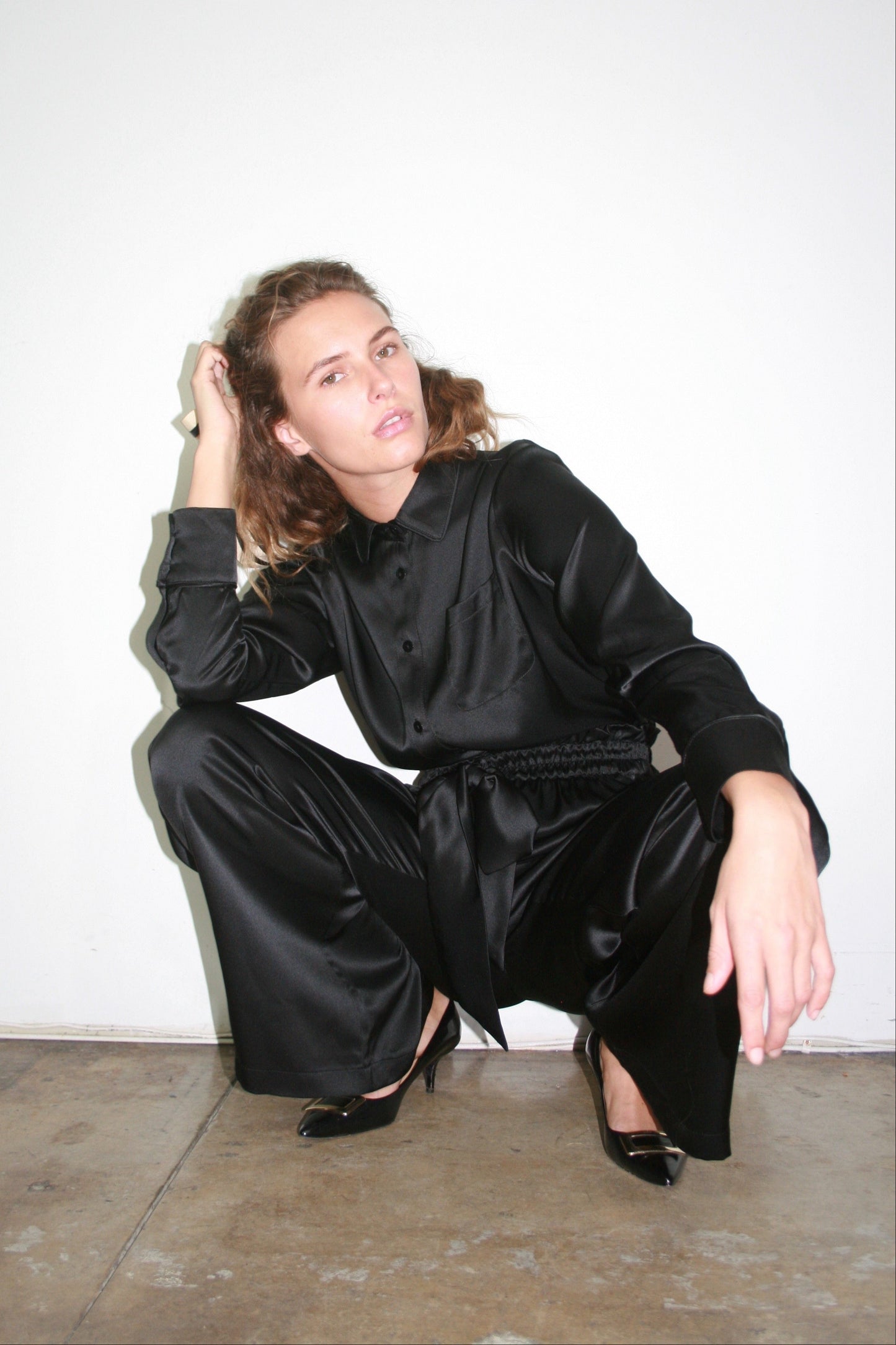 Black Silk Blouse
