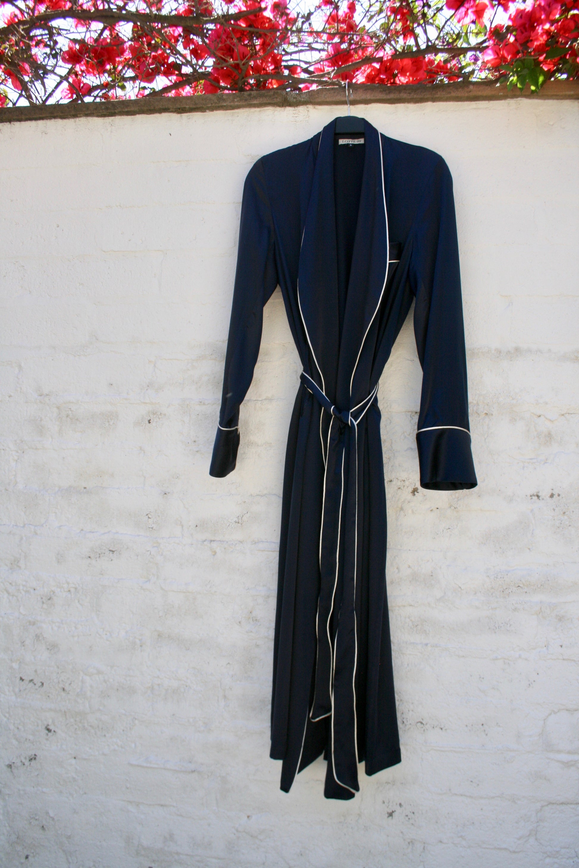 Silk Navy Robe