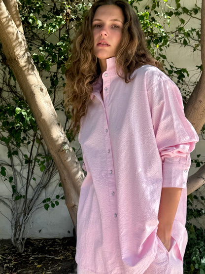 Pink Cotton Artist Blouse