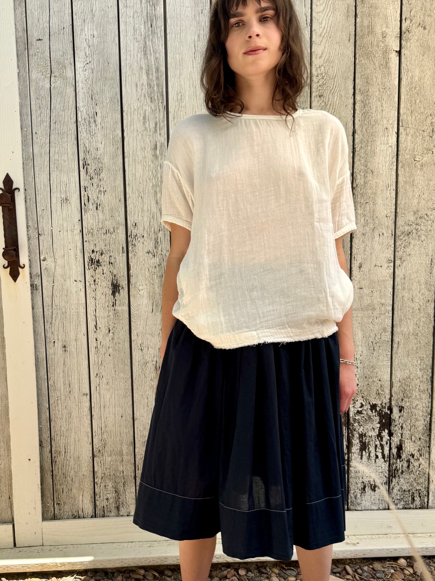 SKIRT BLACK COTTON