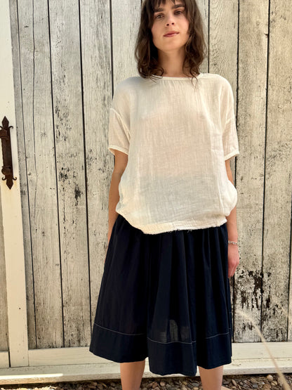 SKIRT BLACK COTTON