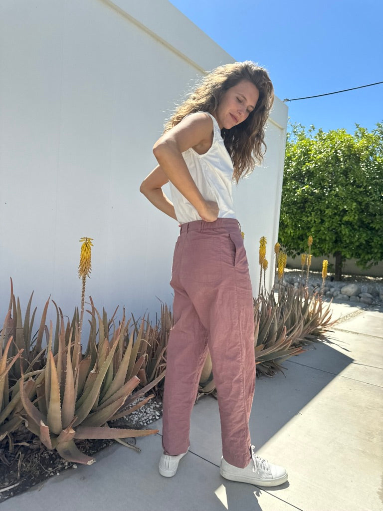 Twisted cotton pants