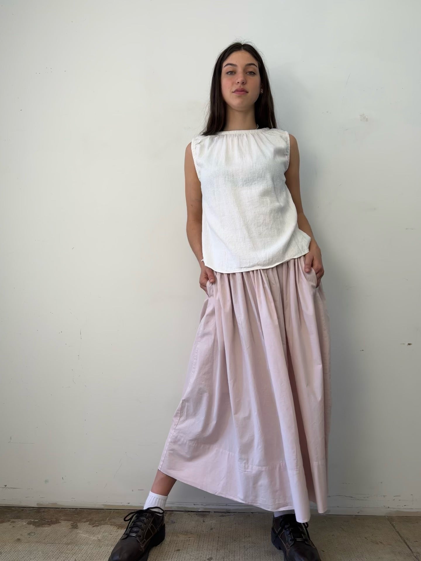 Blush Cotton Skirt