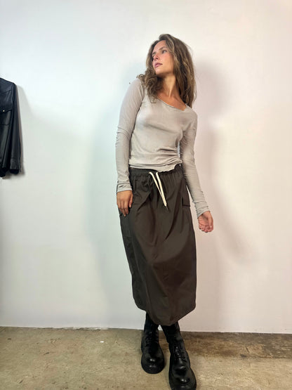 Military skirt brown