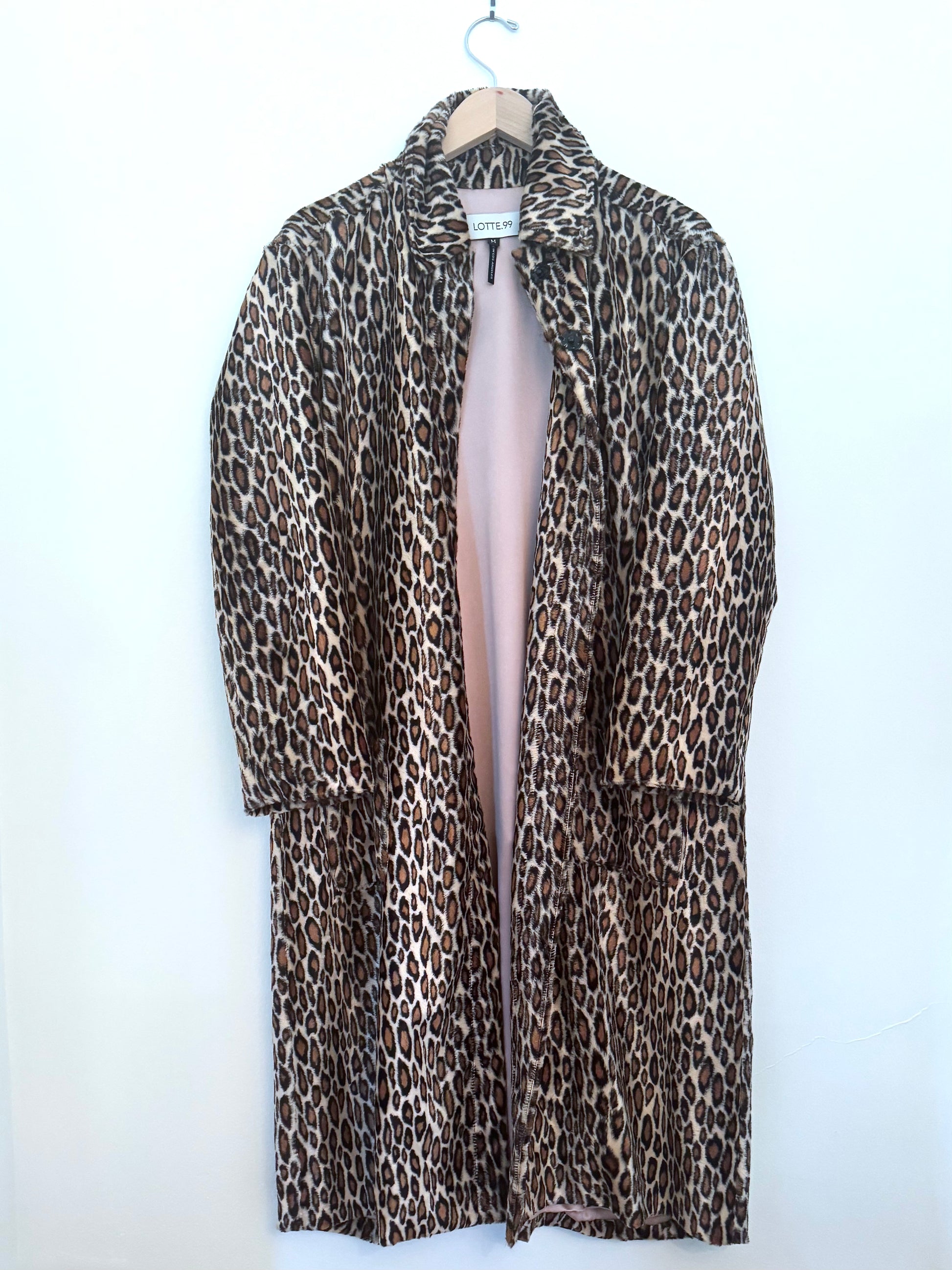 Cheetah faux fur coat