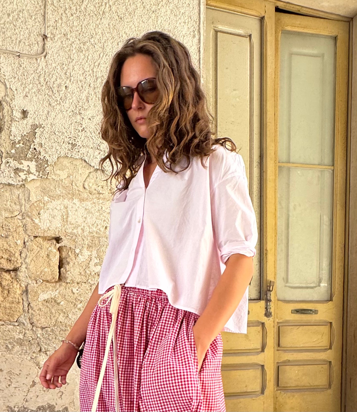 Gabby 3/4 sleeve blouse Cotton Candy