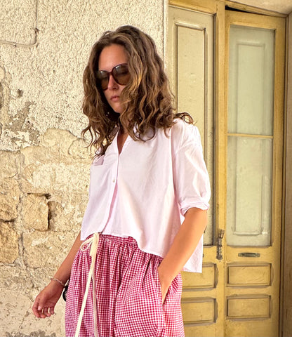 Gabby 3/4 sleeve blouse Cotton Candy