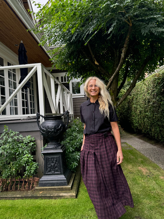 Black Cotton Skirt