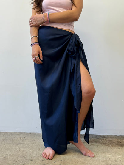 SILK WRAP SKIRT