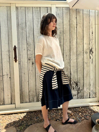 SKIRT BLACK COTTON