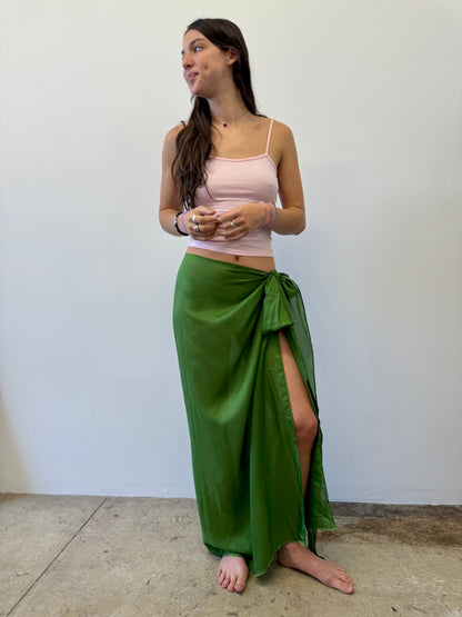 SILK WRAP SKIRT