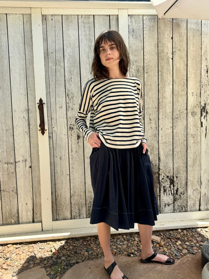 SKIRT BLACK COTTON
