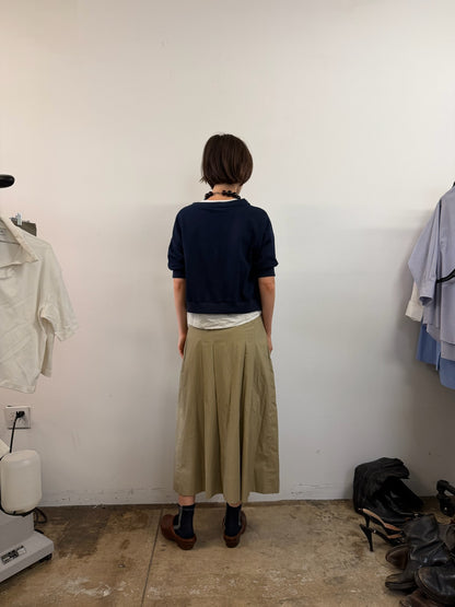 KHAKI WRAP SKIRT