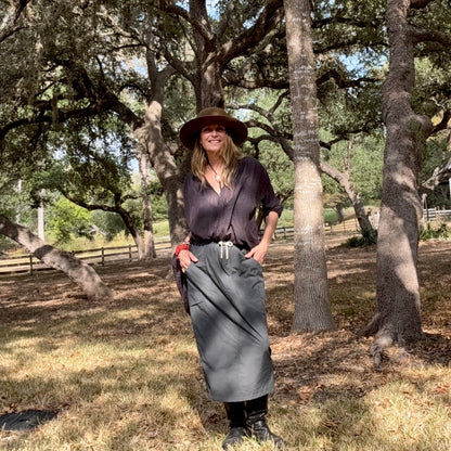 Military skirt slate grey