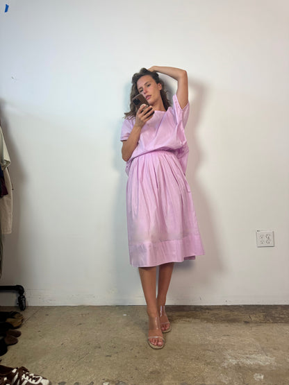 Cotton Voile Toggle Top in Lilac