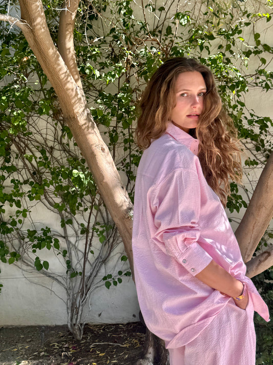 Pink Cotton Artist Blouse