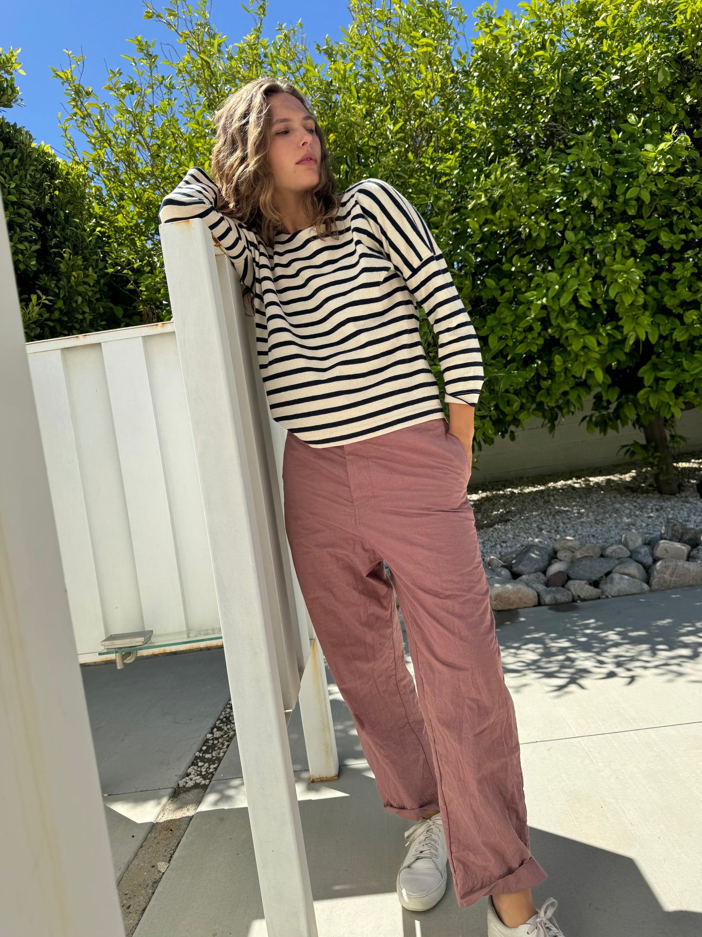 Twisted cotton pants