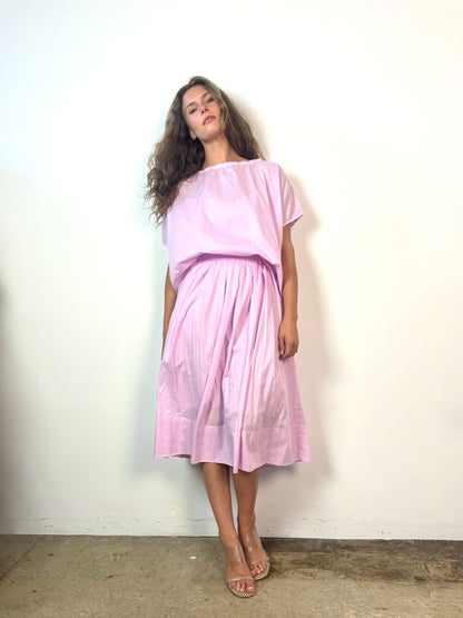 Cotton Voile Toggle Top in Lilac