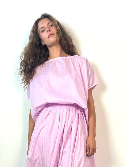 Cotton Voile Toggle Top in Lilac