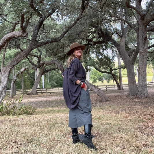 Military skirt slate grey