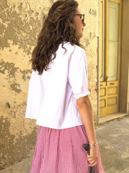 Gabby 3/4 sleeve blouse Cotton Candy