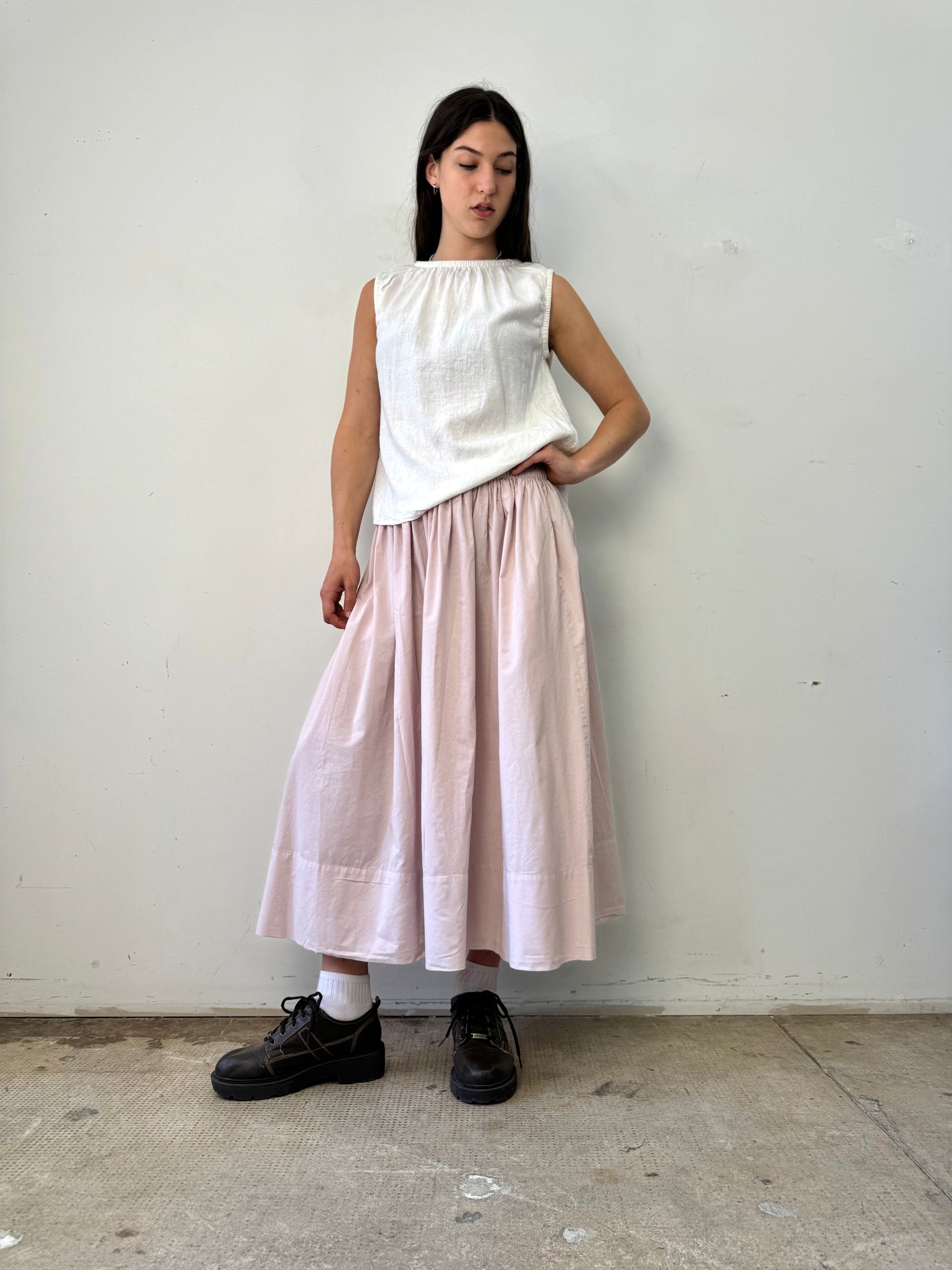 Blush Cotton Skirt