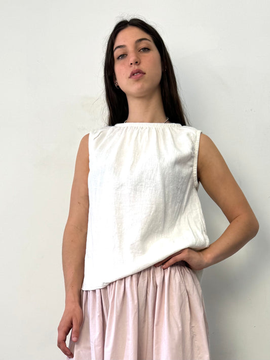 Linen Sleeveless Shirt