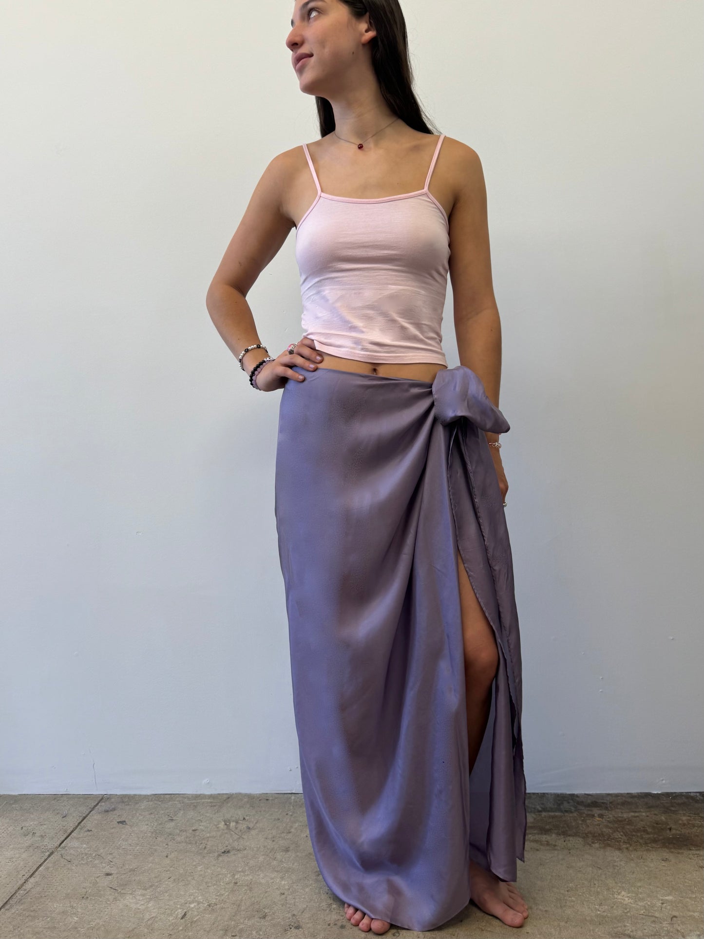 SILK WRAP SKIRT