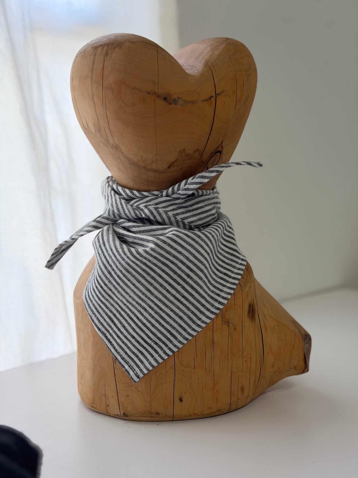 Bandana Grey Stripe Linen