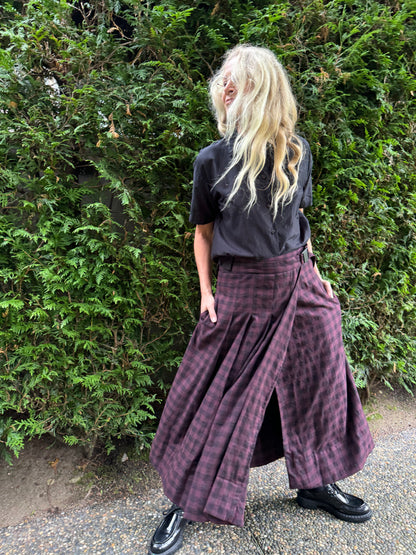 PLEATED WRAP SKIRT