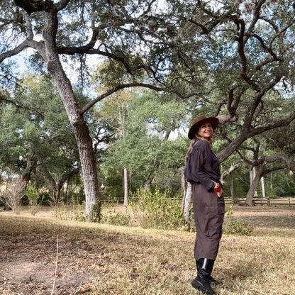 Military skirt brown