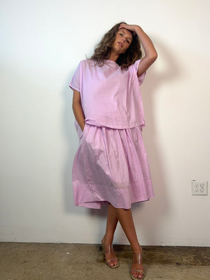 Cotton Voile Toggle Top in Lilac