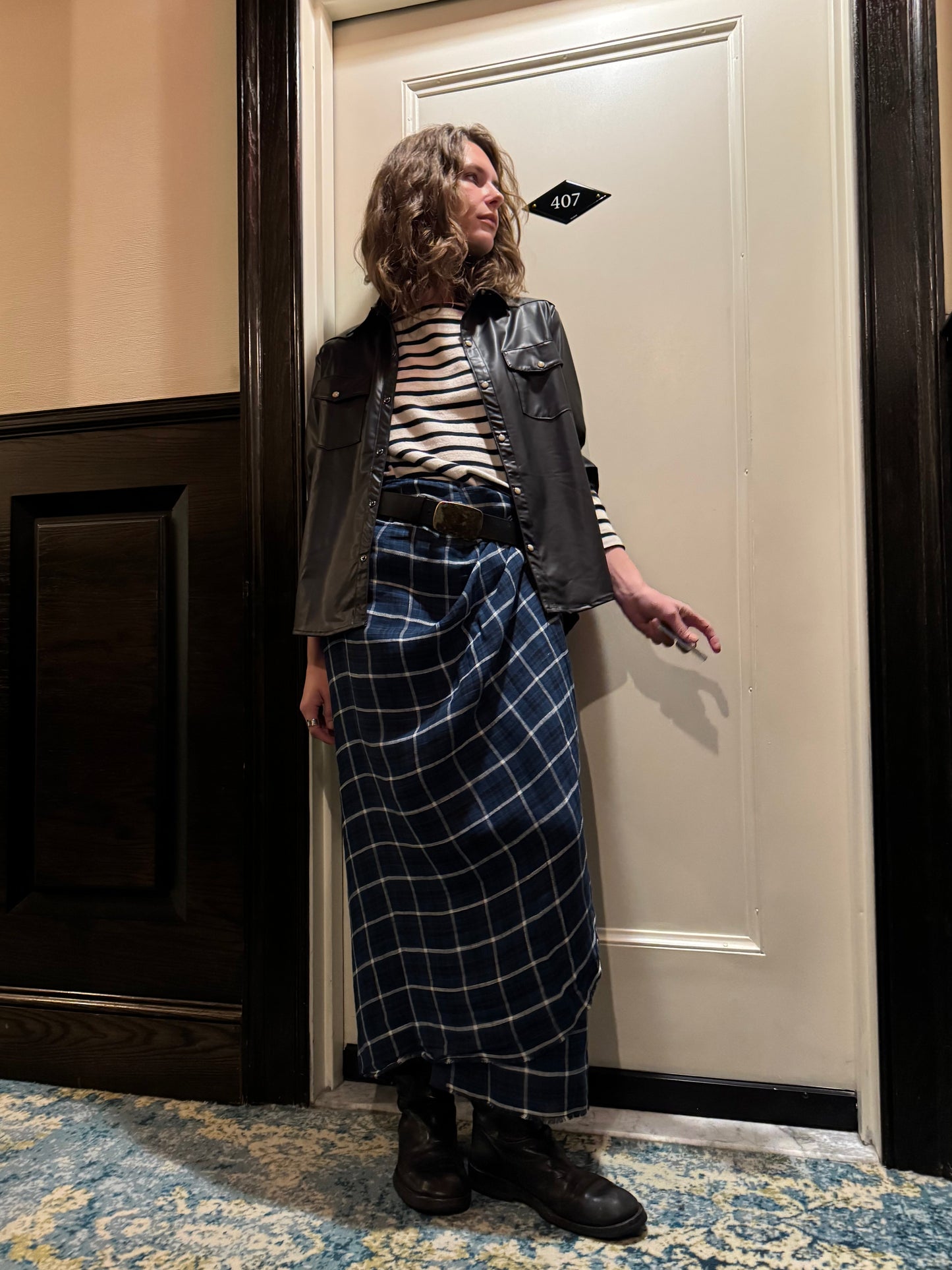 Wrap Skirt in plaid