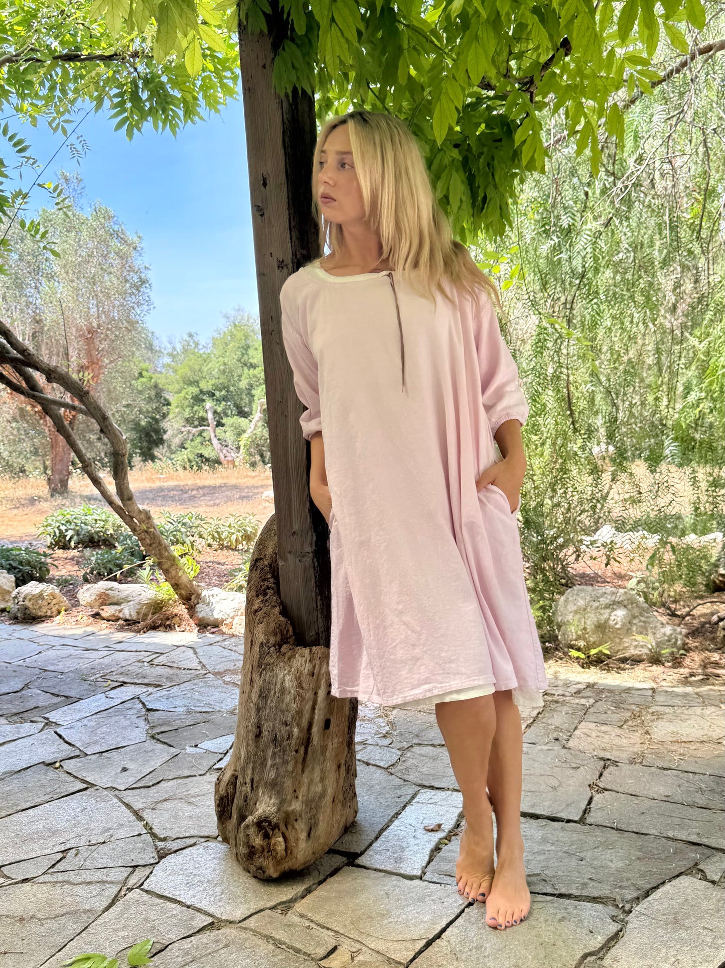 Linen Dress Blush