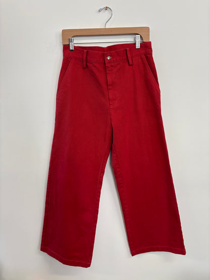 Red Cotton Twill Work Pants