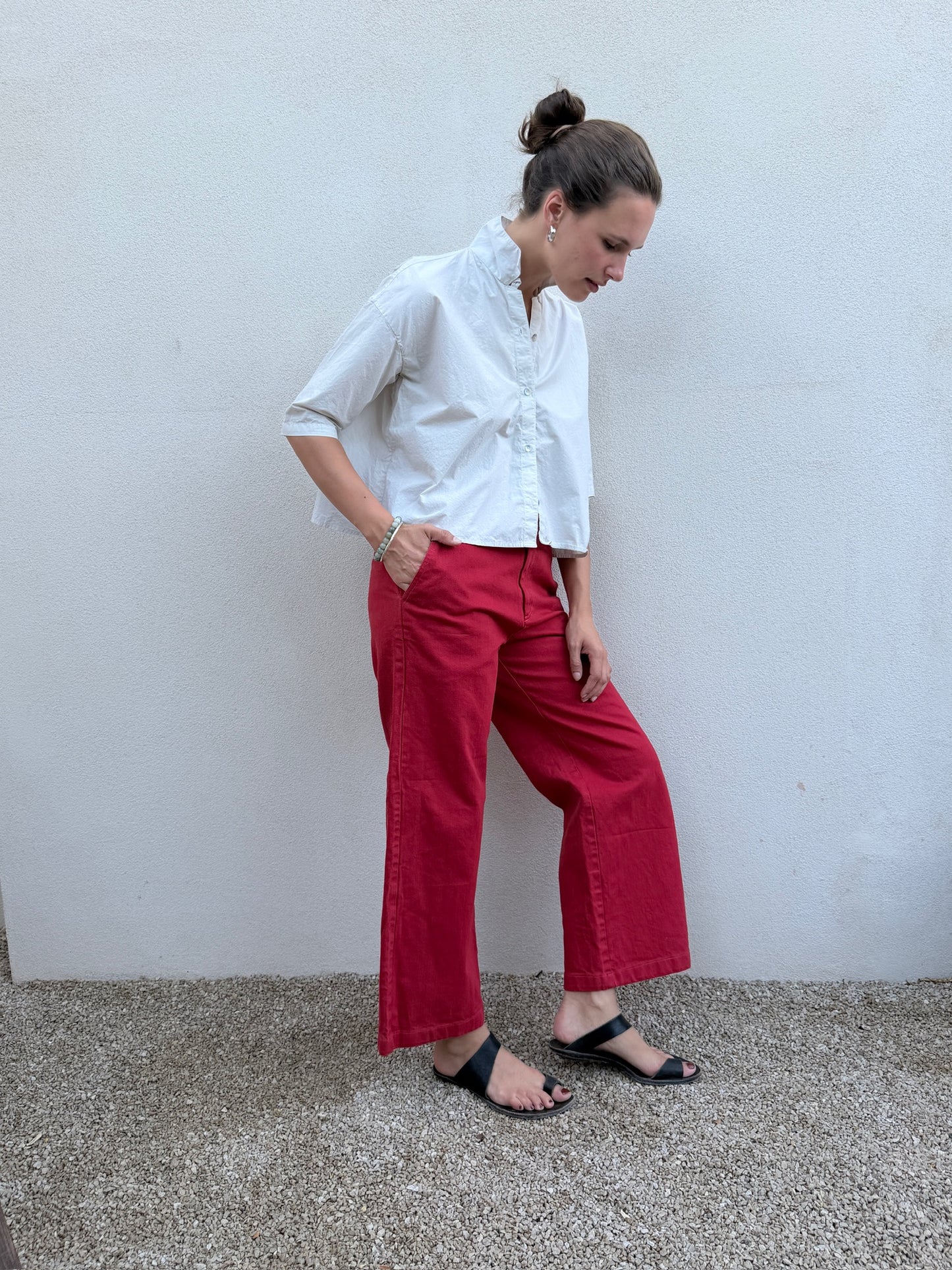 Red Cotton Twill Work Pants