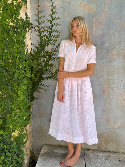 Short sleeve Dress Cotton candy pink