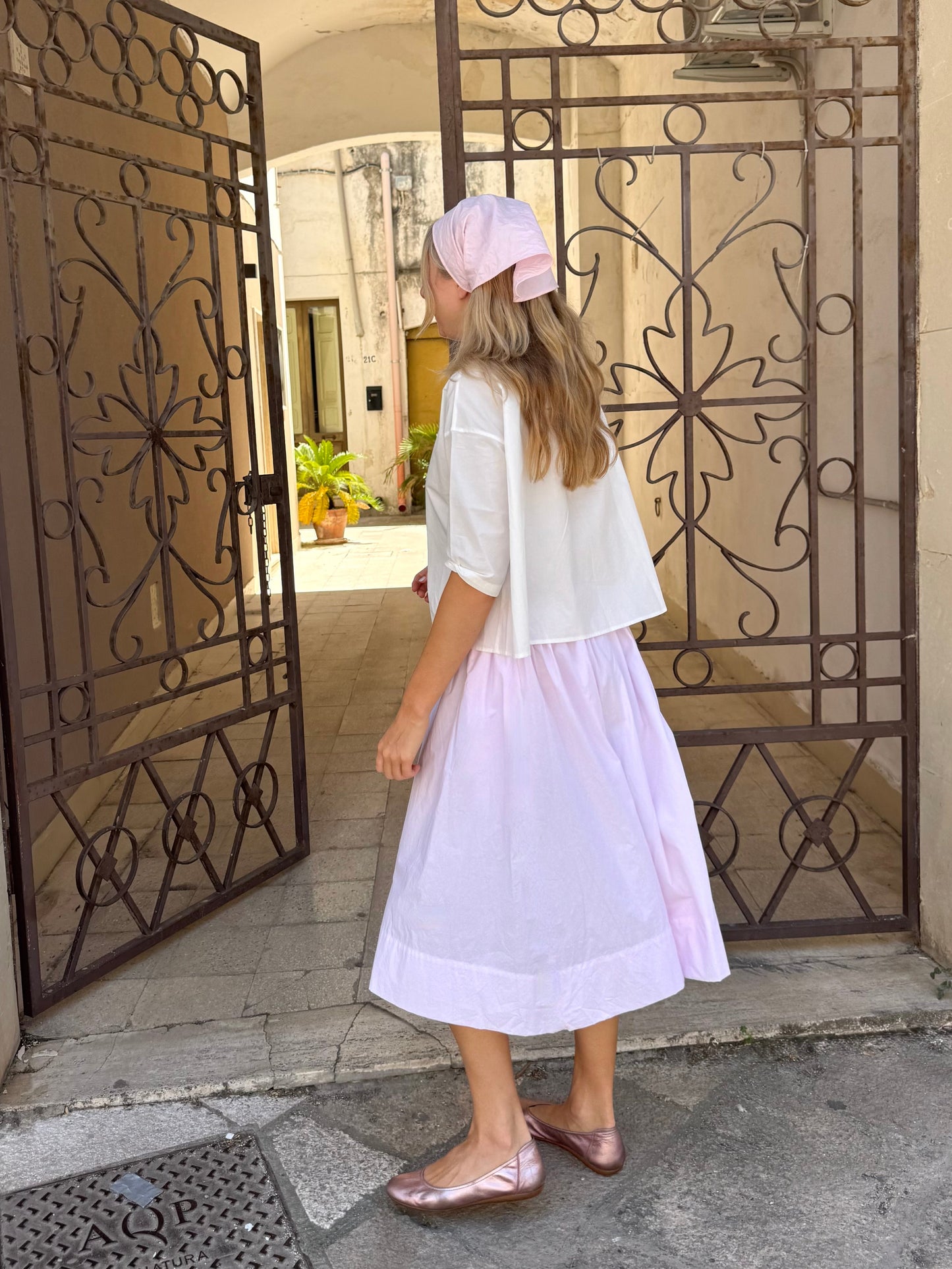 Skirt Drawstring Pink Cotton Candy
